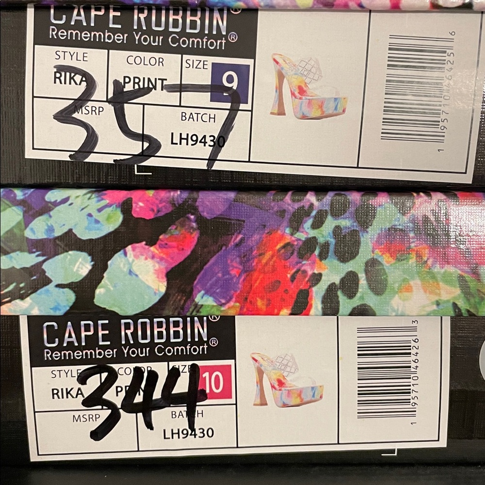 •CAPE ROBBIN• “Rika” Rhinestone Square Toe Platform High Heels - Multi // NIB - Picture 12 of 16